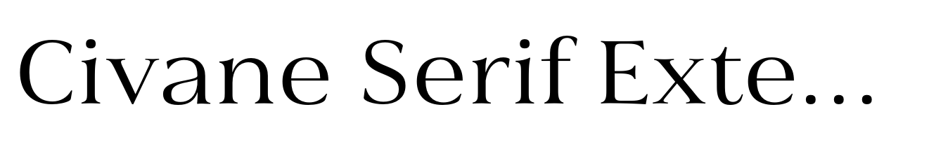 Civane Serif Extended Regular
